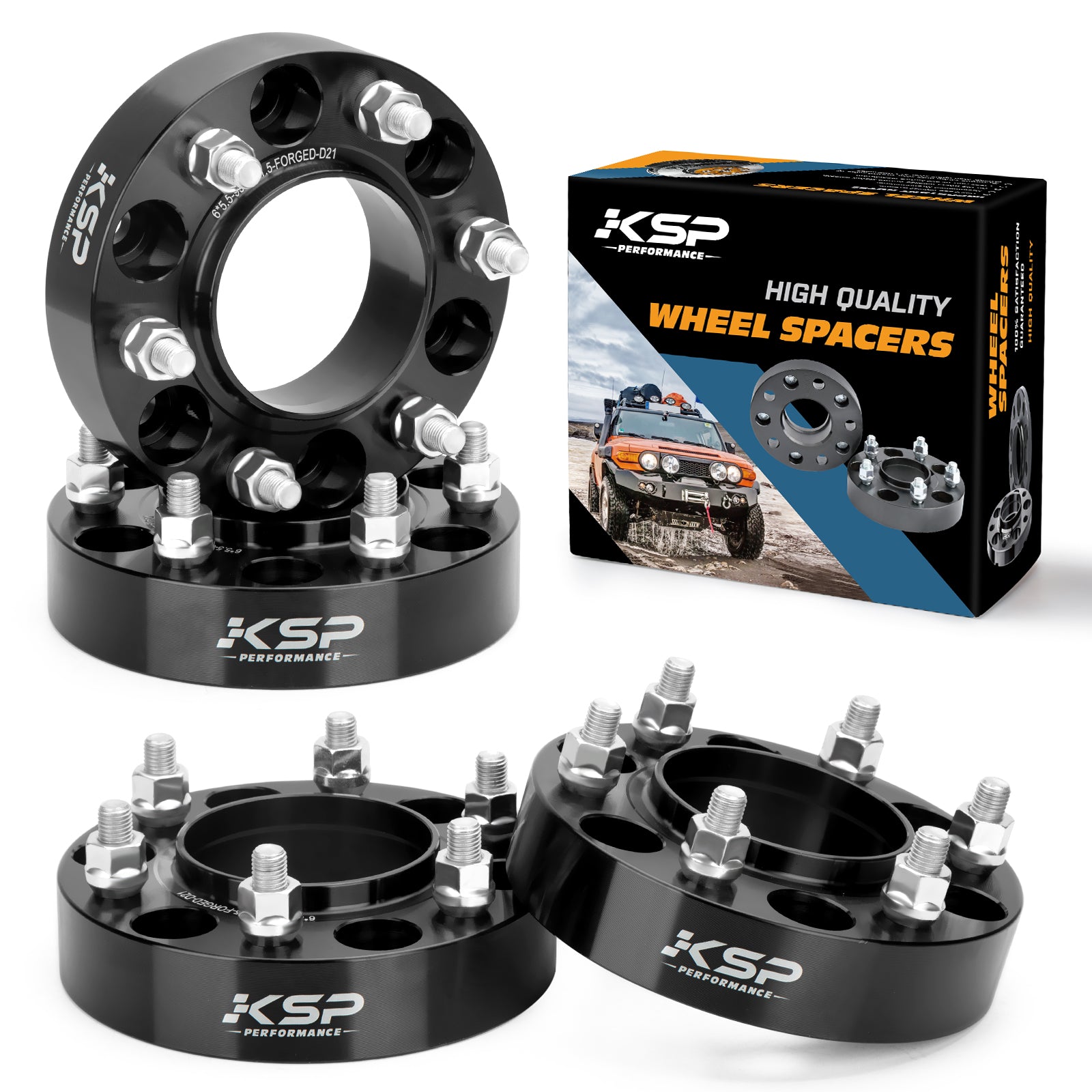 2013+ Ford Ranger 2021+ Ford Bronco 1.5 inch 6x5.5 Hub Centric Wheel Spacers - KSP Performance