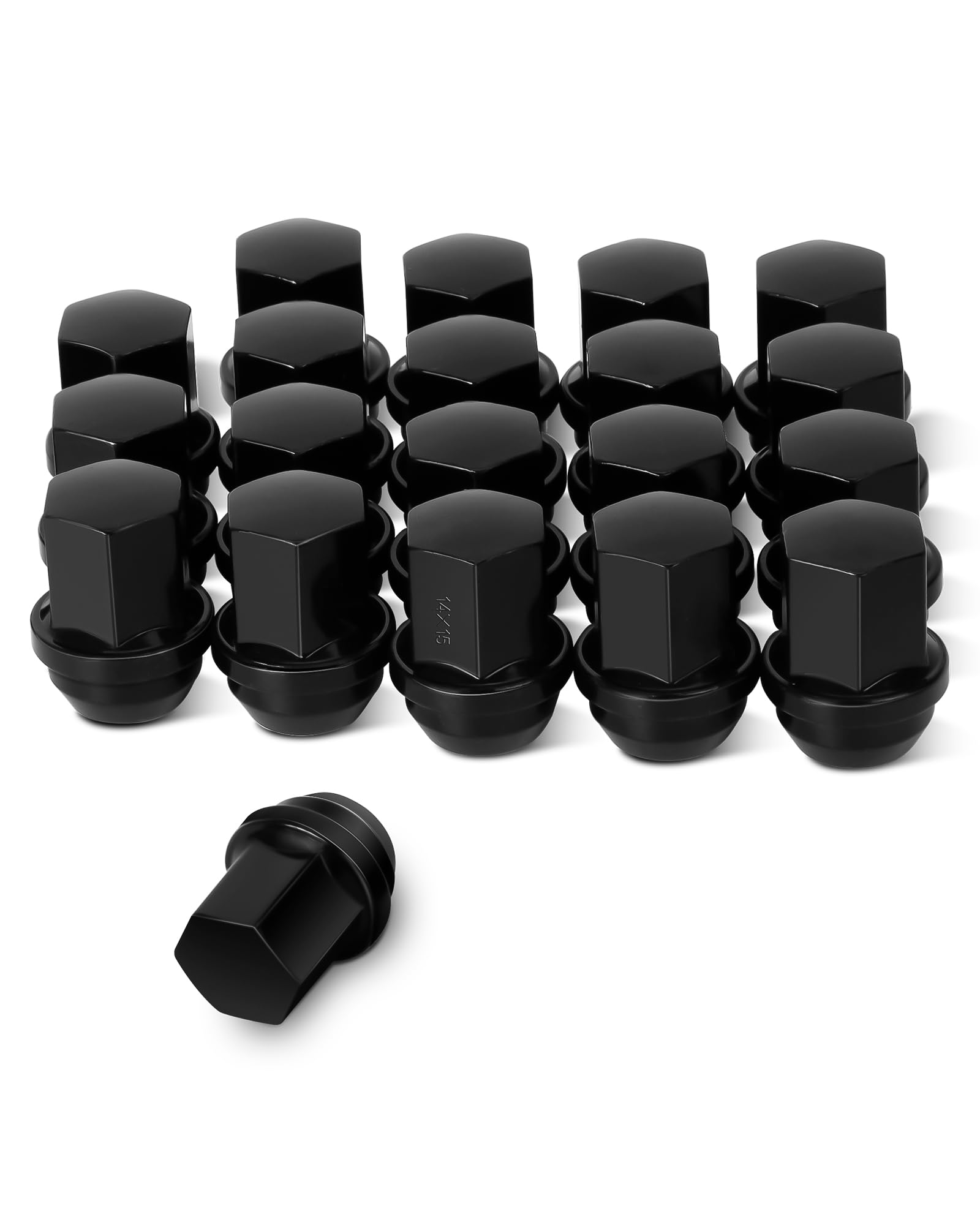 M14x1.5 Chrome Lug Nuts 20PCS for Dodge Ram 1500 Jeep Wrangler Tesla Model 3/X/S