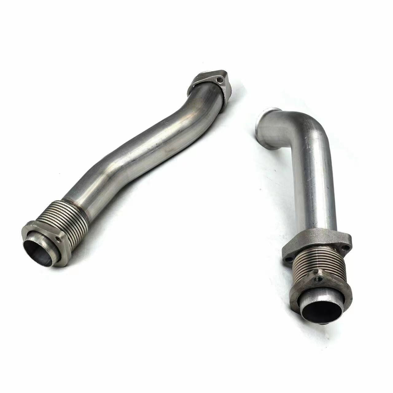 Exhaust Bellowed Up-Pipe Kit & Turbo Pedestal Ebp Valve Delete For 1999-2003 7.3L Ford Powerstroke Diesel