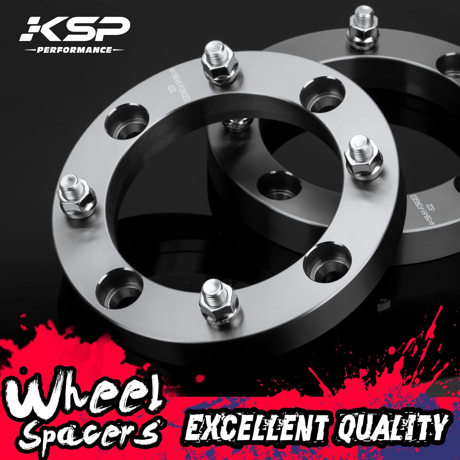 ATV Wheel Spacers  1Inch 4x156mm 12x1.5 Studs For 2013+ Polaris Ranger, 2014+ Polaris RZR XP 1000, 2015+ Polaris  RZR