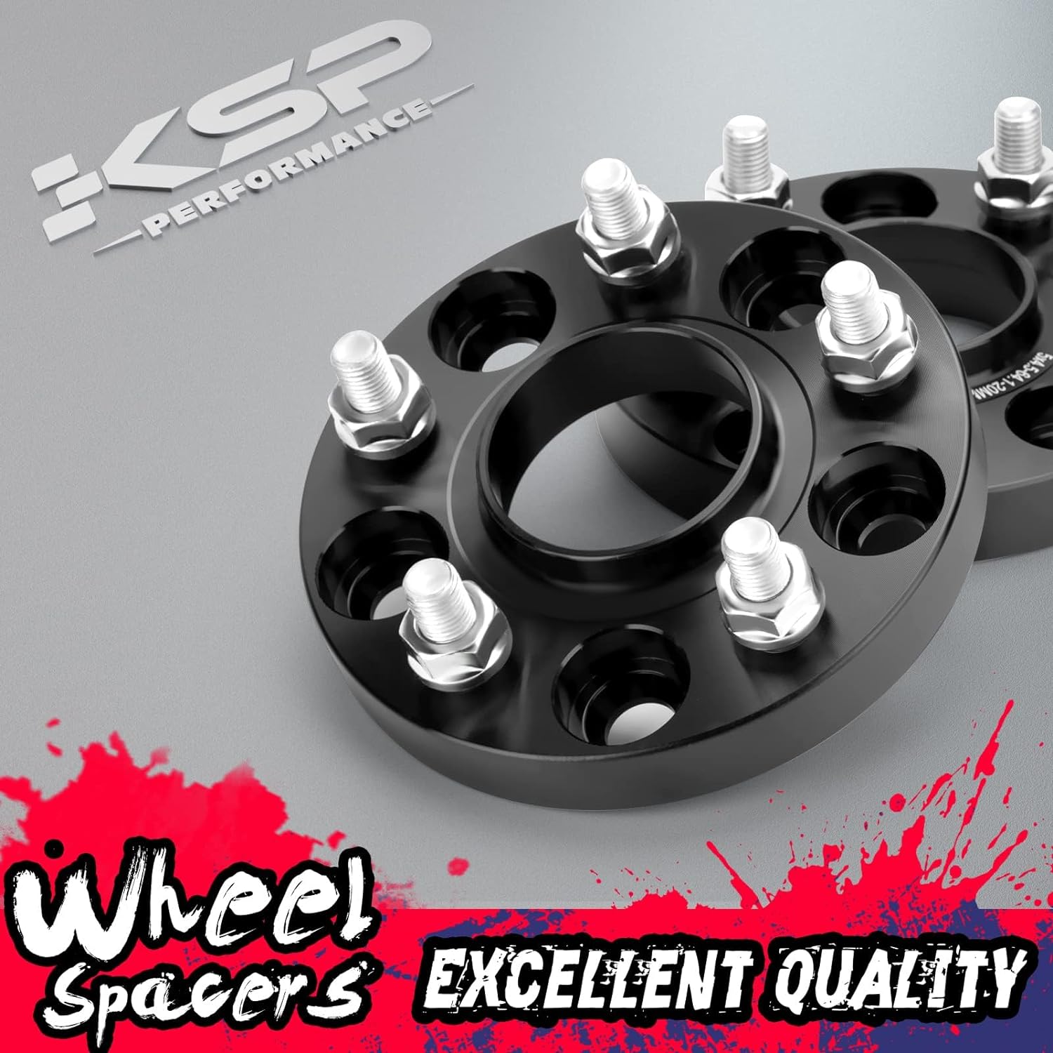 KSP Wheel Spacers For 1994-2014 Ford Mustang 1" Hubcentric 5X4.5 25MM 1/2"-20