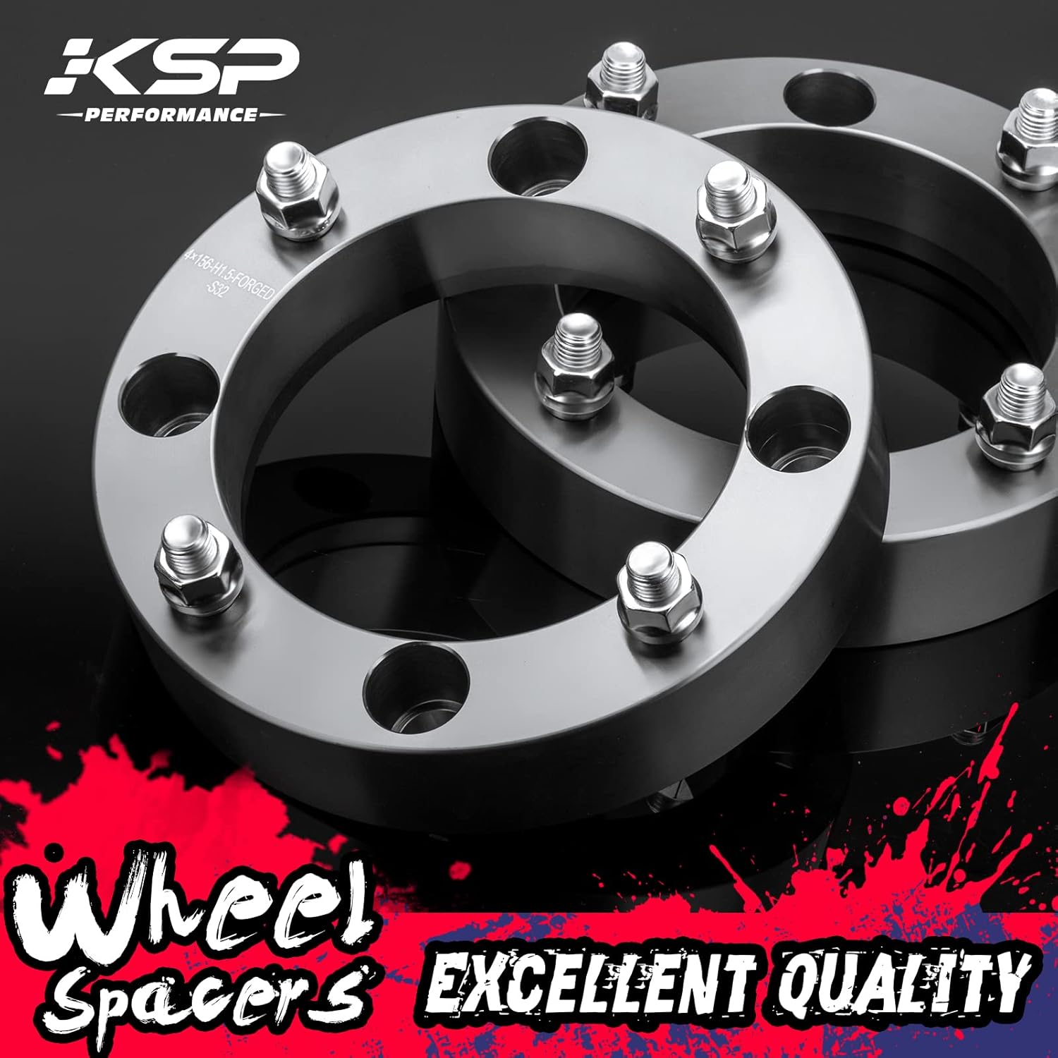 ATV Wheel Spacers 4x156mm 1.5 Inch with 12x1.5 Studs For Polaris Ranger,Polaris RZR,4Pcs