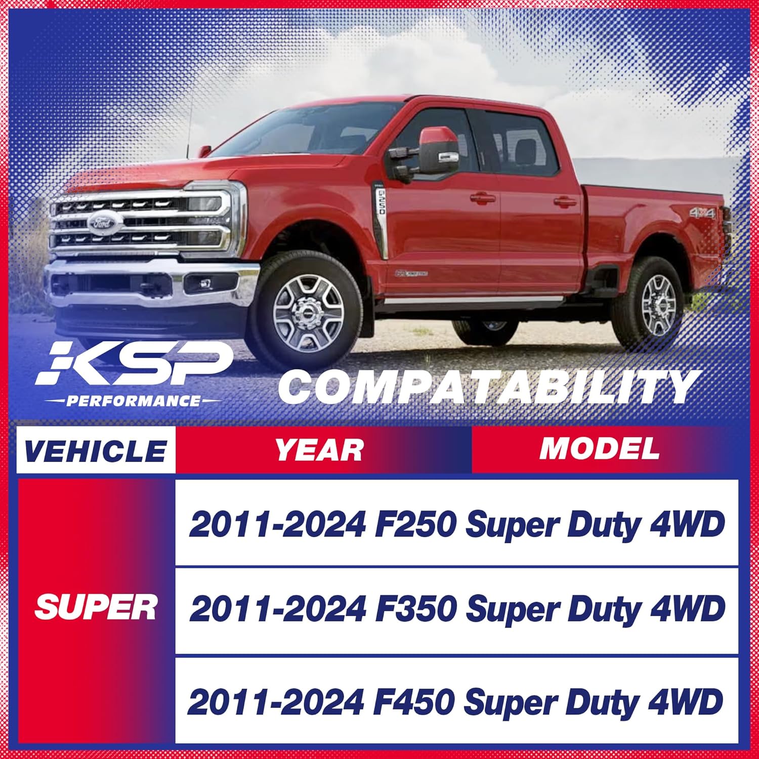 2.5" Front Leveling Kit fits 2011-2020 Ford F250 F350 F450 - 0