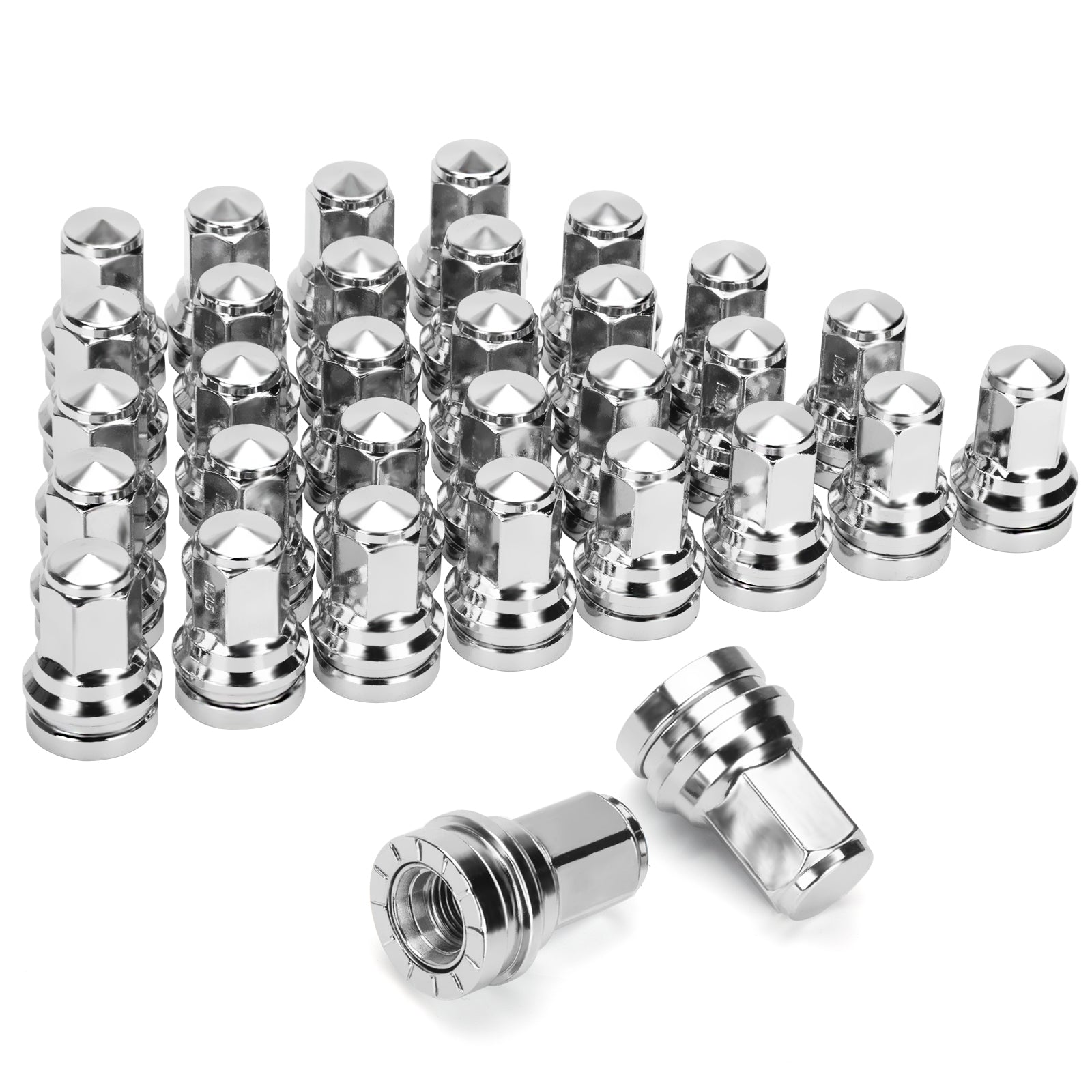 Buy silver KSP M14x1.5 OEM Lug Nuts 32PCS for 2017+ Ford F-250 F-350 8 Lug Rims