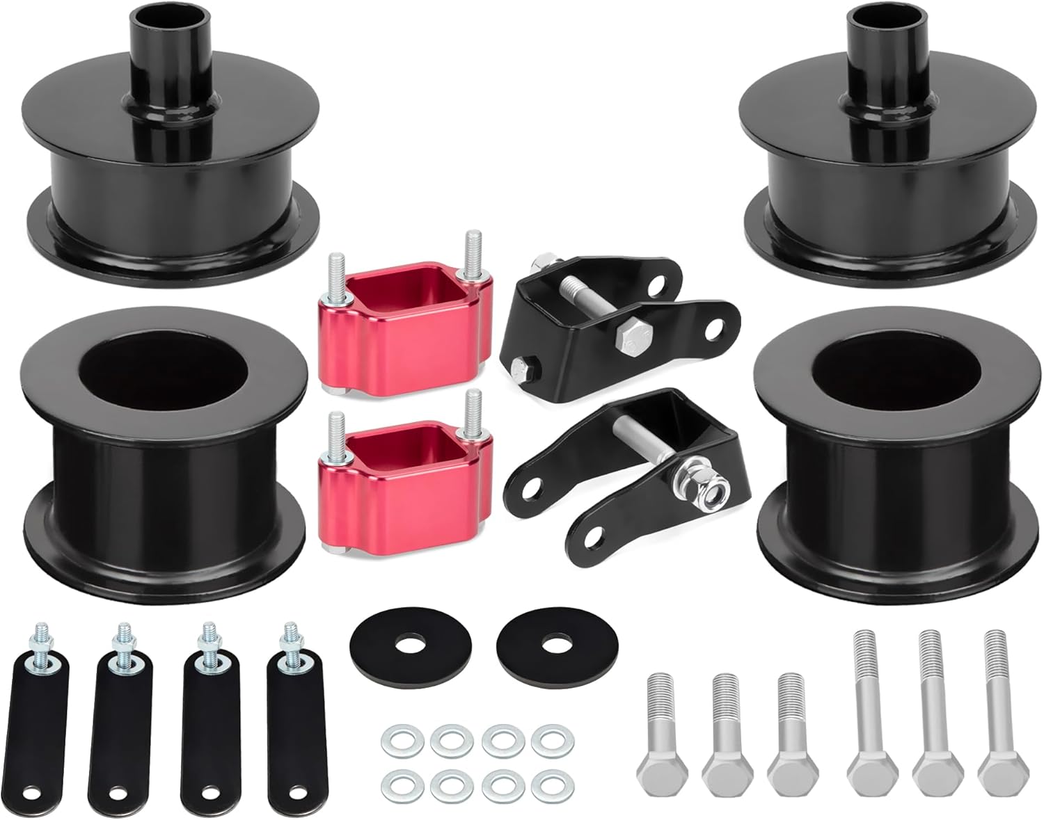 Full Leveling Lift Kits for 2007-2018 Jeep Wrangler JK with shock extenders 3 inch Front and 3 inch rear lift