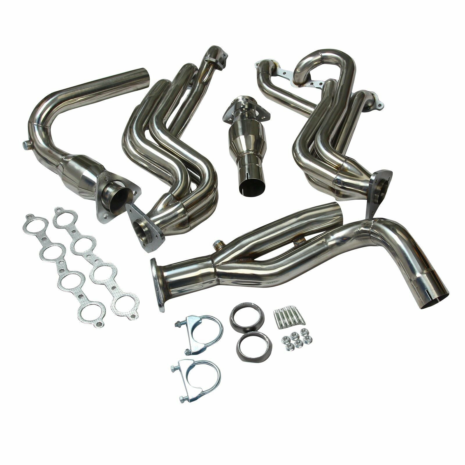 Exhaust Header & Y-Pipe For 1999-2005 Chevy GMT800 V8 Engine Truck