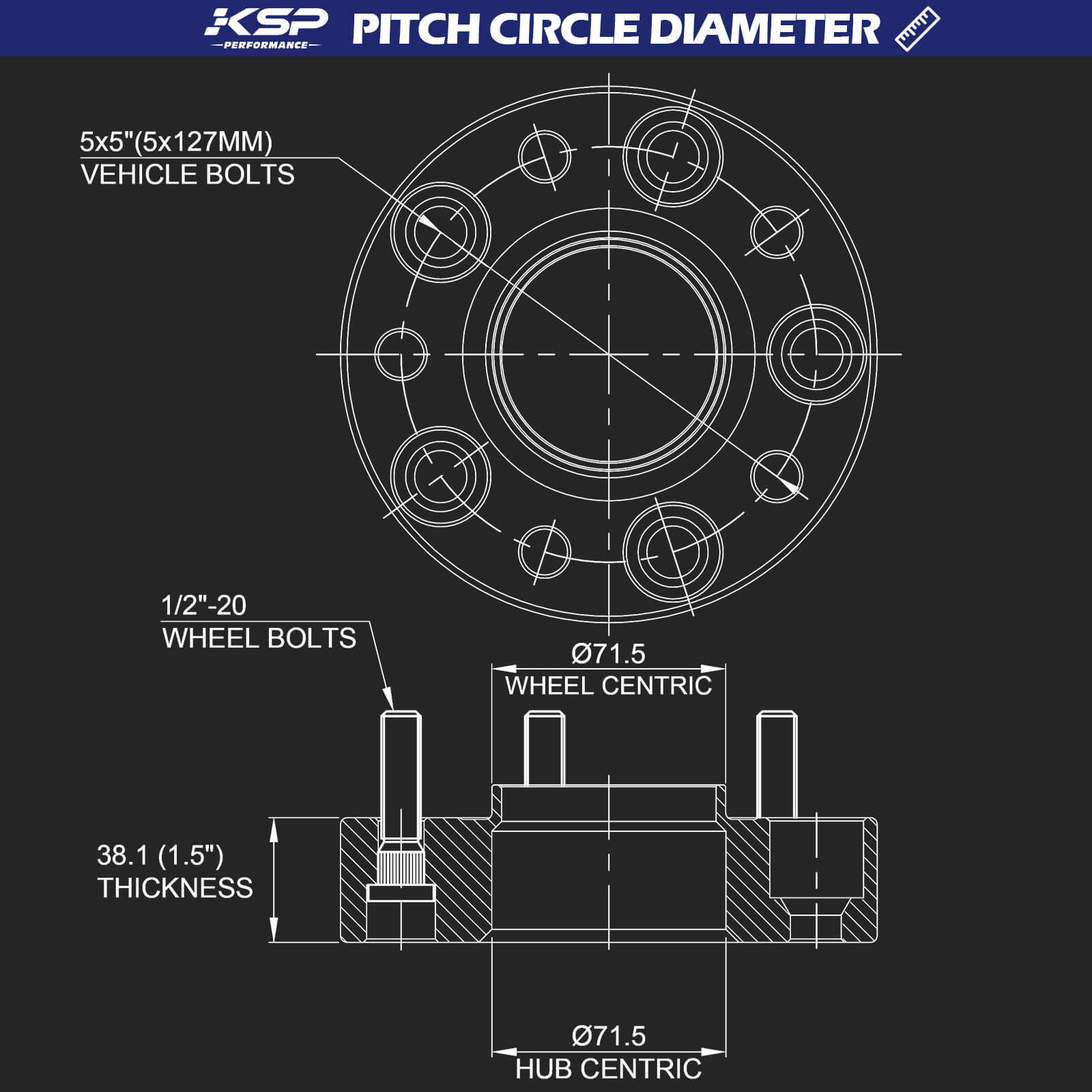 1.5'' Hubcentric Wheel Spacers - Jeep Wrangler JK/JKU- KSP