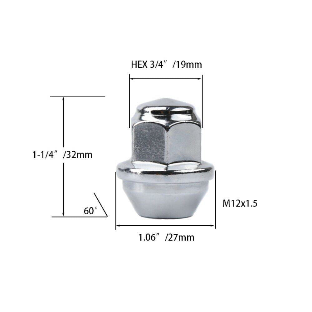 20PCS M12x1.5 Focus Fusion Escape OEM/Stock Lug Nuts KSP Performance